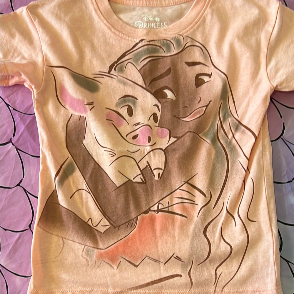 Disney Princess Moana Tee with Character Print